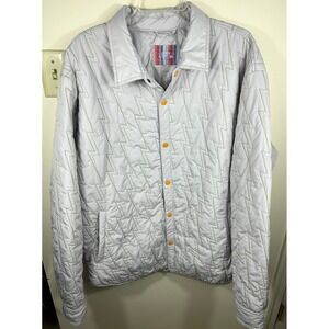 Urban Outfitters Lightning Bolt Quilted Snap Button Jacket Men's XL Lilac Edgy